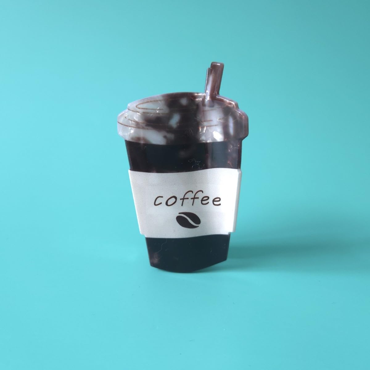 Funny Acrylic Black Coffee Hair Clips,Acrylic Coffee Claw Clip,Small Claw Clip for Women