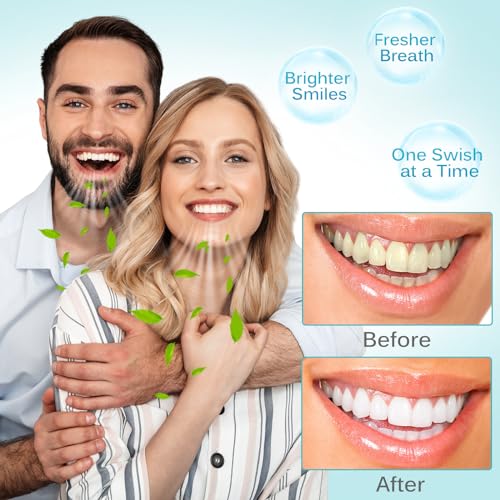 Coconut Pulling Oil Mouthwash Travel Sachets - Natural Mint Oral Care (20 Pack)