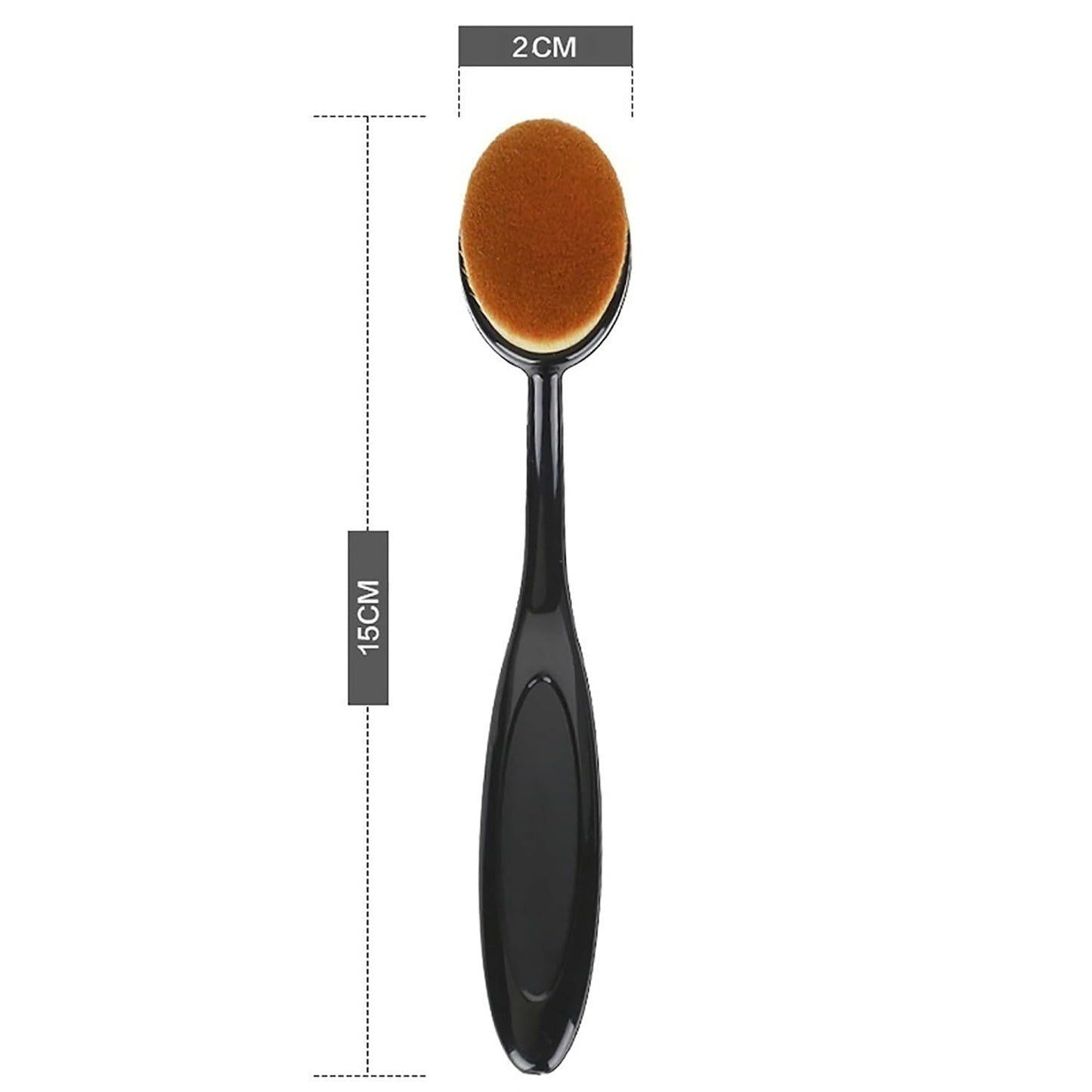 Traceless Petal Kabuki Makeup Brushes - 2 Pc Set for Flawless Foundation Application