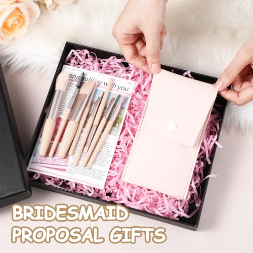 12-Set Portable Travel Makeup Brush Kit with PU Leather Bag - Ivory Beige