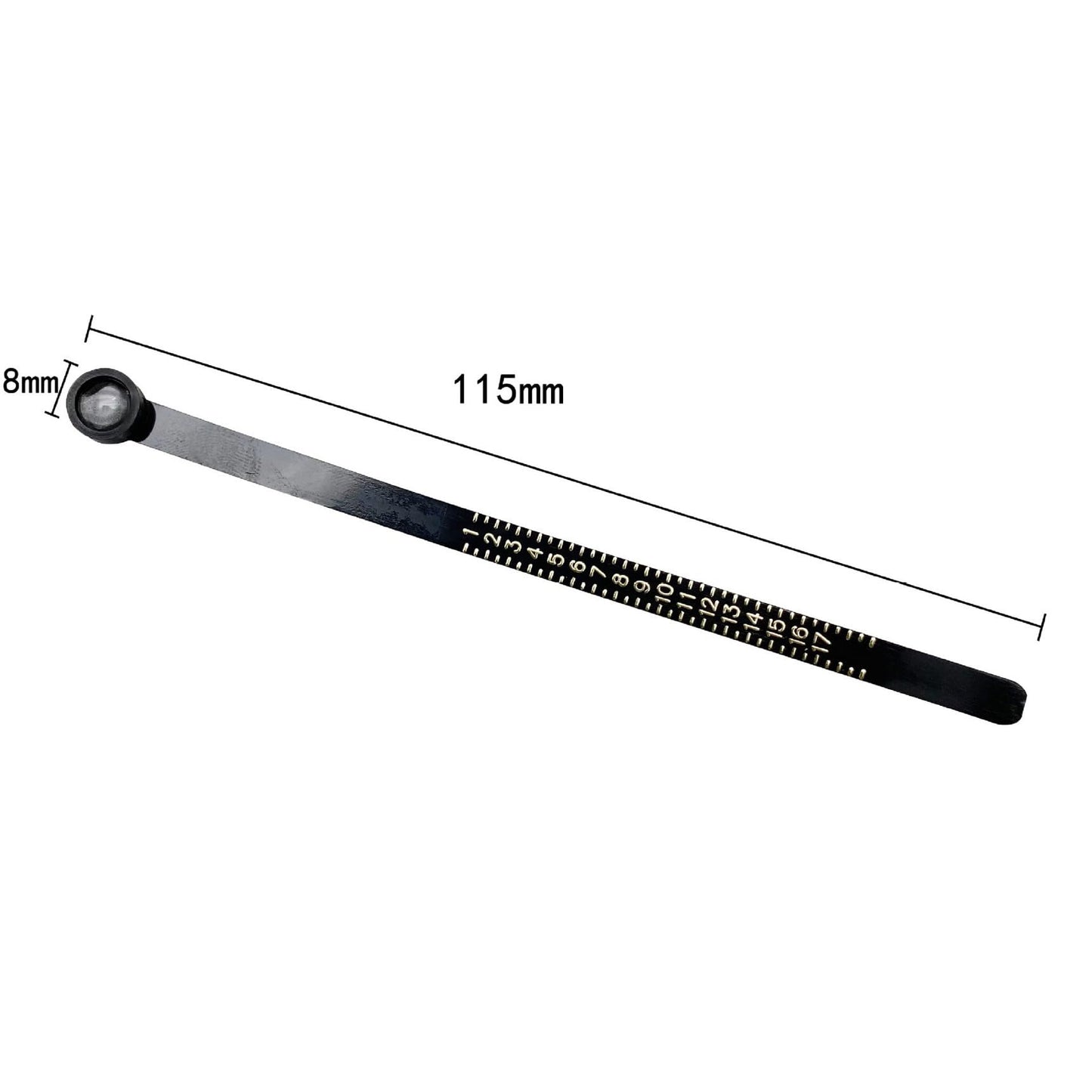 1 pcs Soft Ring Sizer Measuring Tool, Reusable Plastic Finger Size Measuring Tape with Magnified Glass, Clear and Accurate Jewelry Sizing Making Tool 1-17 USA Rings Sizer Tool