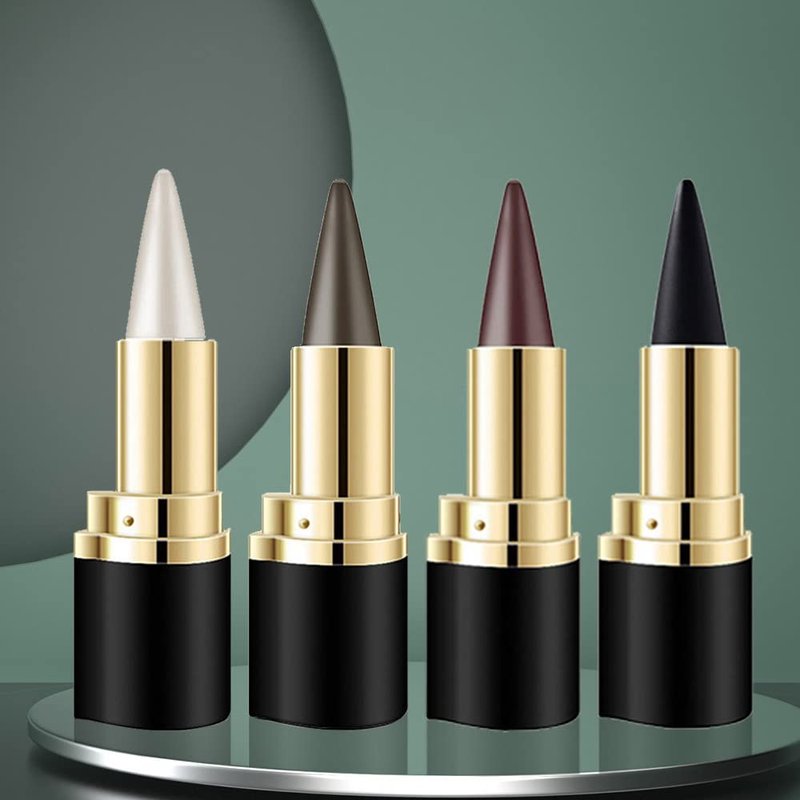 Gel Eyeliner Pencil Set - 4 Pcs Waterproof Eye Makeup Sticks in Black, Silver, Grey & Brown