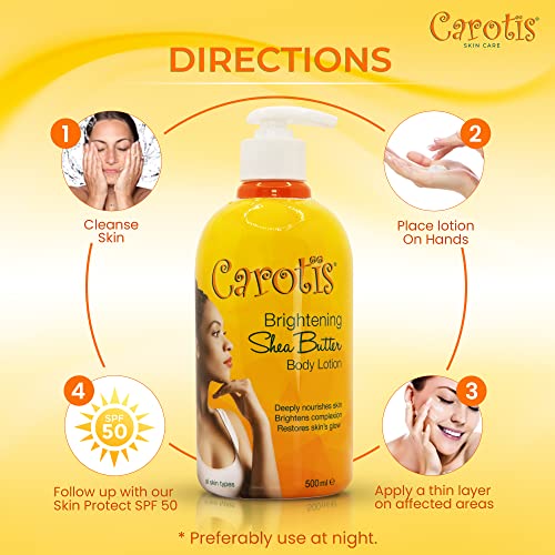 Carotis Skin Brightening Body Lotion with Shea Butter & Arbutin - 17.6 fl oz