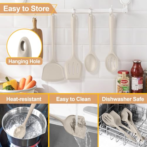 P&P CHEF 4-Piece Silicone Kitchen Utensil Set - Heat-Resistant & Non-Stick