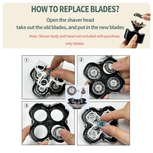 8-Pack Replacement Shaver Heads for Pitbull Gold, Silver & Platinum Pro