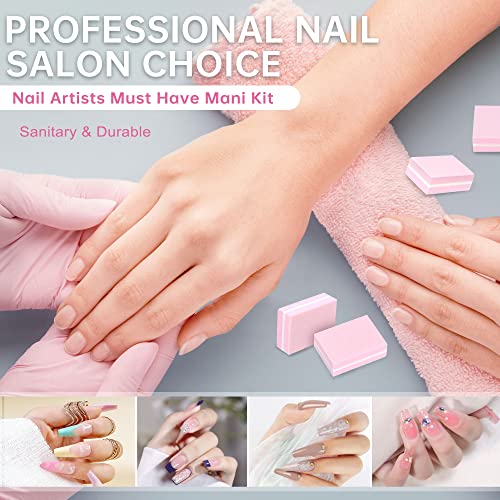 Mini Nail Buffer Blocks - 100/180 Grit Manicure Tools, 50 Pcs