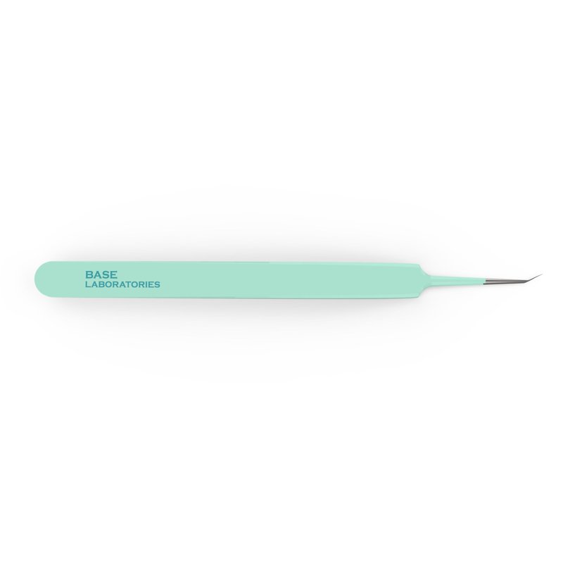 Base Labs Ingrown Hair Tweezers Set – 2 Pack Precision Tweezers for Ingrown Hair Removal, Curved & Pointed Tip Stainless Steel Tweezers with Protective Case for Razor Bumps, Splinters & Facial Hair