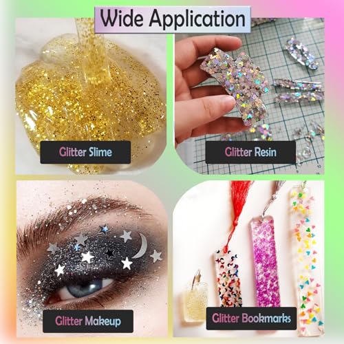 Laza Holographic Mickey Mouse Chunky Glitter Nail Charms - 2g