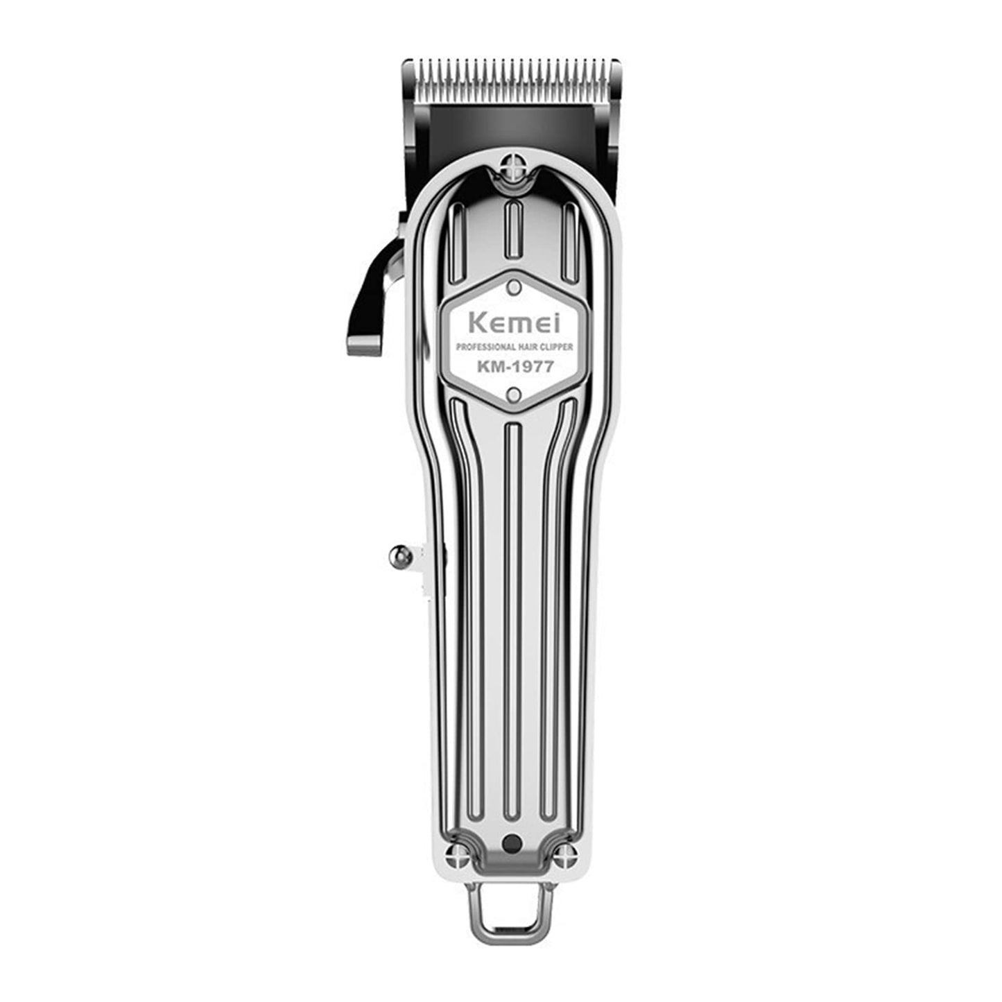 KEMEI 1977 Hair Clippers for Men Professional, Cordless Hair Trimmers Grooming Kit Wet/Dry Clippers USB Rechargeable Beard Trimmer Haircut Set for Home Use & Barbers, Silver