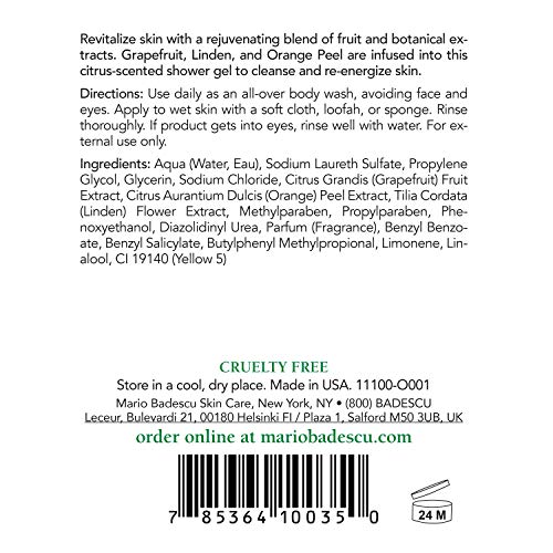 Mario Badescu Citrus Body Cleanser - 16 Fl Oz Moisturizing Shower Gel