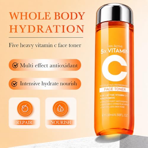 5X Vitamin C Facial Toner - Anti-Aging & Hydrating Skin Essence (2-Pack)