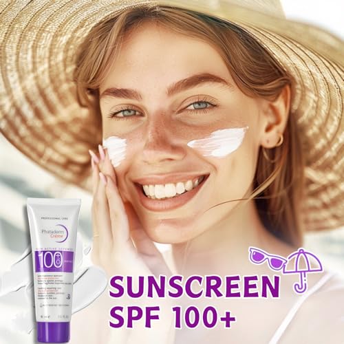 SPF 100 Sunscreen for Face - 2 Pack (2.5 oz Each) - Broad Spectrum UVA UVB Protection