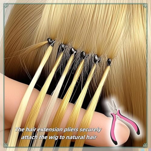 Professional Hair Extension Pliers for Micro & Nano Rings - Pink