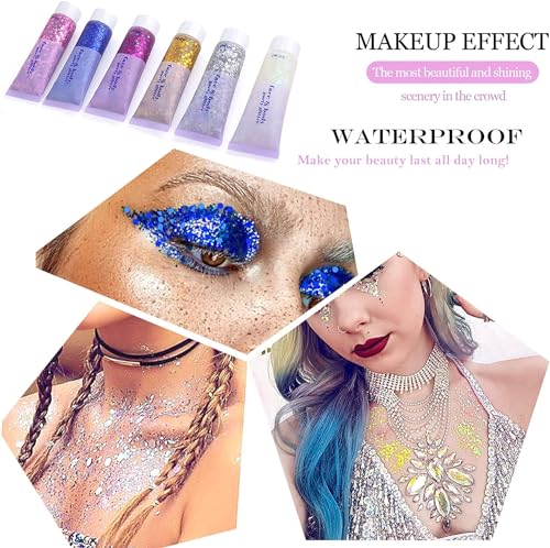 Gold Body Glitter Gel - Holographic Shimmer for Parties & Festivals