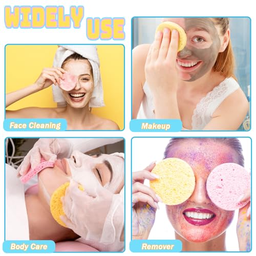 240 Pcs Compressed Facial Sponges - Soft Exfoliating Face Cleaning Pads