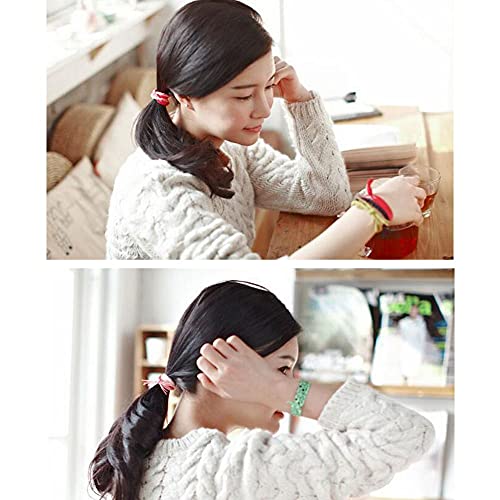 Braided Elastic Hair Ties Pack 30 - Non-Slip Ponytail Holders for Women
