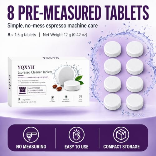 Espresso Cleaning Tablets - 8 Tablets for Optimal Machine Care