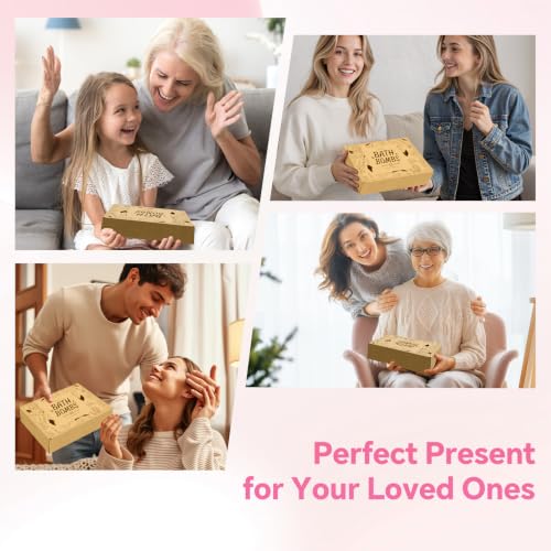 CalmNfiz 12-Piece Natural Bath Bomb Gift Set with Shea Butter