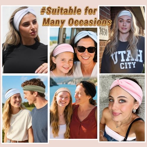 TERSE Headbands for Women Non Slip Twist Spring Headbands - Color-B