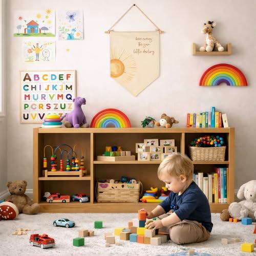 Here Comes the Sun Nursery Wall Banner - Cotton Canvas Decor