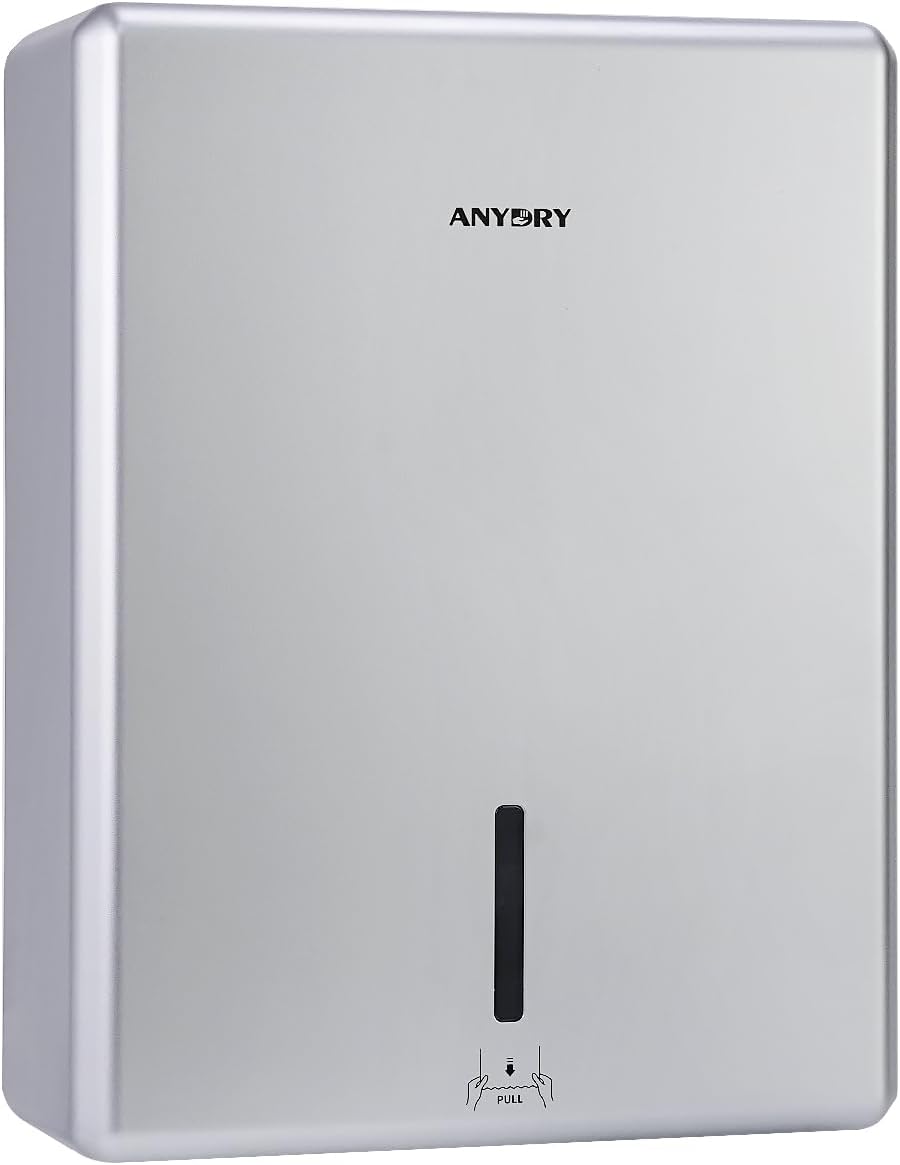 Paper Towel Dispenser - Wall Mount Commercial 400-Sheet Multifold with Lock | Ideal for Public Spaces (Folded Size ≤ 10" x 3.5")