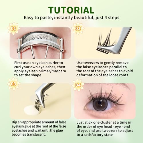 DIY Eyelash Extension Kit with Glue & Remover - LC Curl 10-12mm