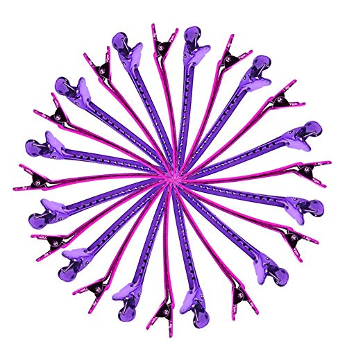 12 Pack Hair Sectioning Clips Metal Duckbill Hair Clamps for Salon & Styling