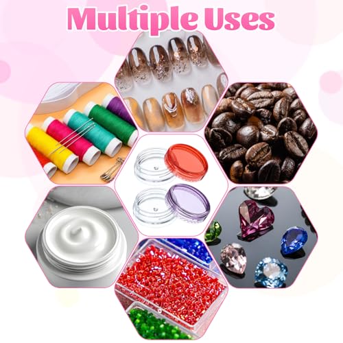 10 Pcs Mini Travel Jars with Lids, 2g Refillable Containers