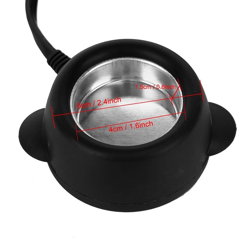 Luatoxry Hot Glue Pot, 150 Degree Constant Temperature Hot Pot, 110-220V Glue Melting Stove with 1.6in Inner Diameter, ABS Hair Extension Pots for Home, 2.4x2.4x0.6in