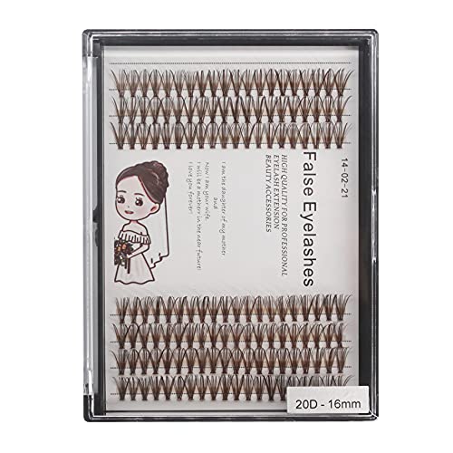 Bodermincer 12mm 20D Brown Lash Extensions - Natural Faux Mink 140-Cluster Pack