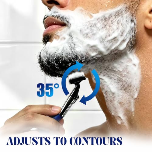 Refillable 5-Blade Razor Kit for Men & Women - Full-Body Shaving System