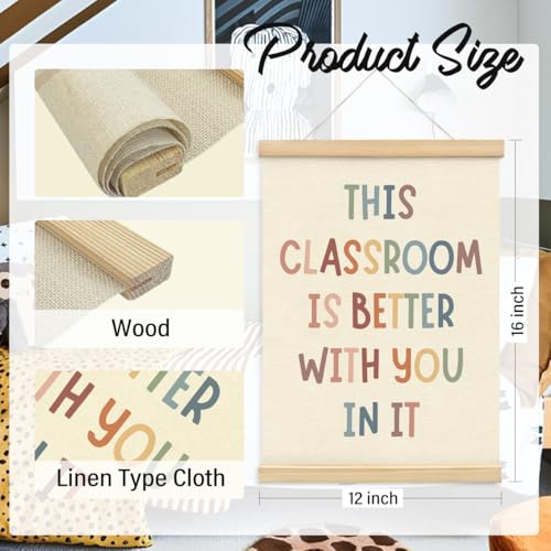 Wheatwin 12x16 Boho Classroom Decor Poster Hanger Frame