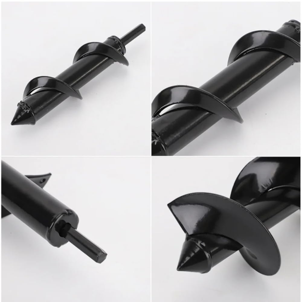 Garden Auger Spiral Drill Bit Gardening Flower Planter Earth Drill Planting Hole Digger Tool Loose Soil Drill Bit Accessories (4cm*22cm)