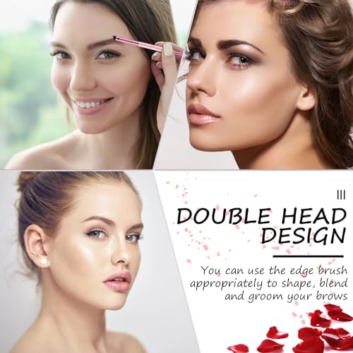 12-Piece Dual-Ended Eyebrow Brush Set - Angled & Spoolie Brushes
