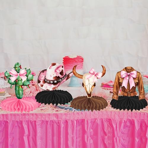 Cowgirl Birthday Party Honeycomb Centerpieces - 12PCS Western Decor