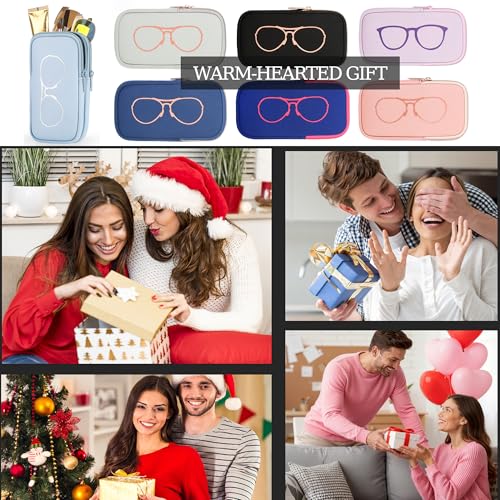 Black Double Eyeglass Case | Sunglasses Case with 2 Compartments