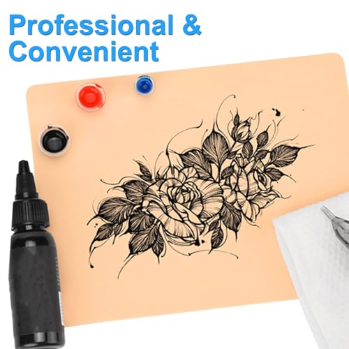 25Pcs 3mm Tattoo Skin Practice Kit with Transfer Paper - Fake Skin & Stencil Sheets