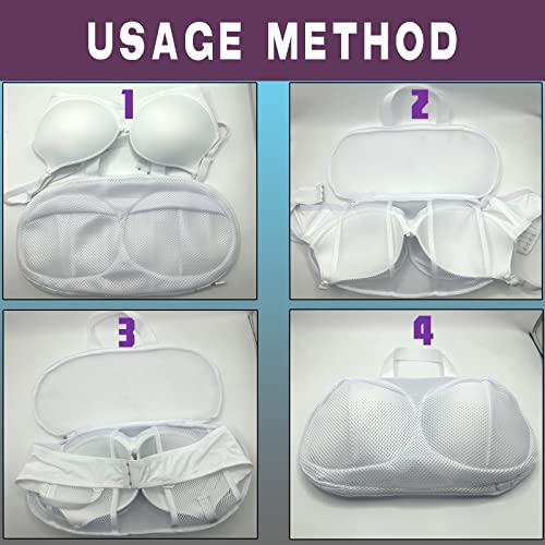 Bra Laundry Bags for Washing Machine - 2 Pack Lingerie Bags