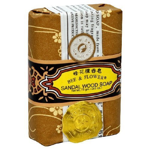 Bee & Flower Sandalwood Soap Bars - Natural Calming Cleansing (2x 2.65 oz)