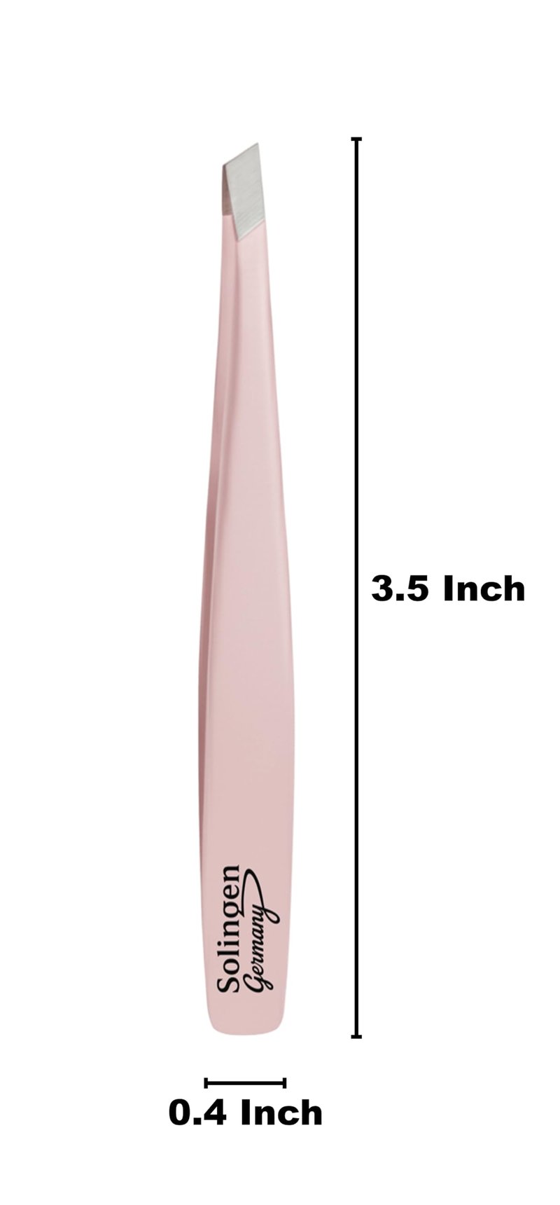 Made in Solingen, Germany - Apexay Professional Slant Tip Tweezers – Premium German Steel, Ultra Precision Grip, Salon Quality for Eyebrow and Fine Hair Removal (Pink)