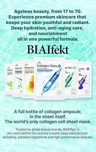 BIAIfekt Honey Collagen Ampoule Sheet Mask for Radiant Glass Skin