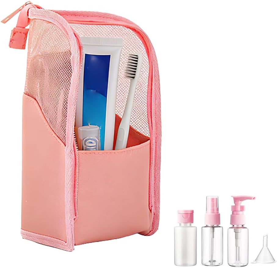 Portable Lightweight EVA Mesh Toiletry Bag - Large Capacity, Water-Resistant & Foldable Design | Black