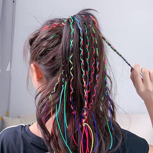 Colorful Gradient Hair Wrap String - 30 Pcs DIY Braids & Styling Accessories