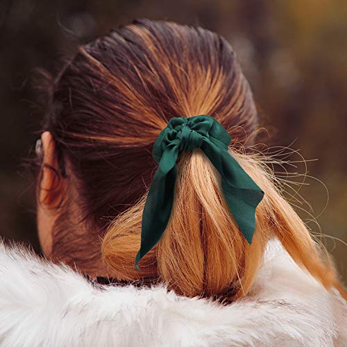 ANBALA C-6 Silk Chiffon Scrunchies Set 18 Pcs Hair Accessories with Bow for Women & Girls