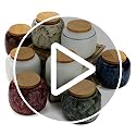 Airtight Ceramic Tea Canister with Lid - 6.7 oz, Blue