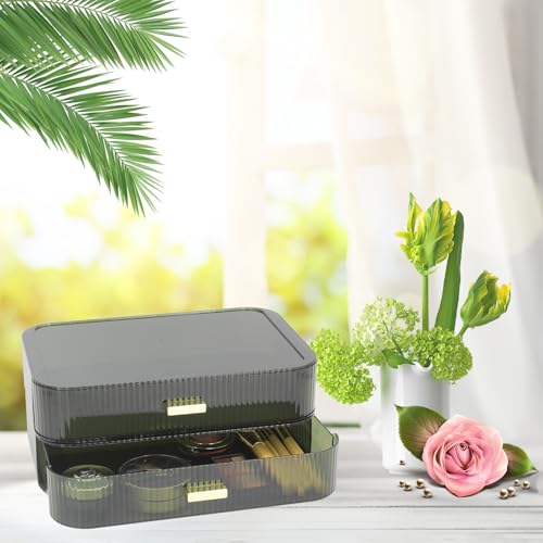 Stackable Makeup Organizer Drawer - Green, 1 Drawer for Cosmetics
