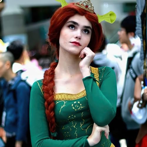Green Ogre Ears Headband 4 Pcs Monster Hair Clips for Halloween Cosplay Costume