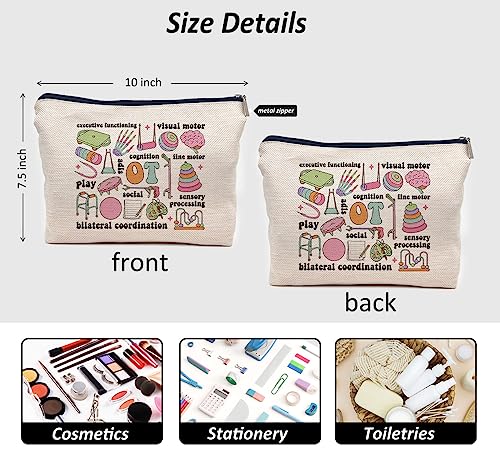 Occupational Therapy Makeup Bag - Durable Linen, Perfect Gift