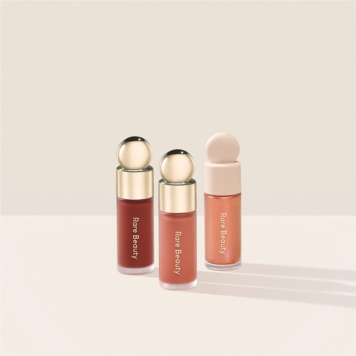 Rare Beauty Mini Blush & Luminizer Trio - Beloved, Virtue, Enliven | Limited Edition Makeup Set
