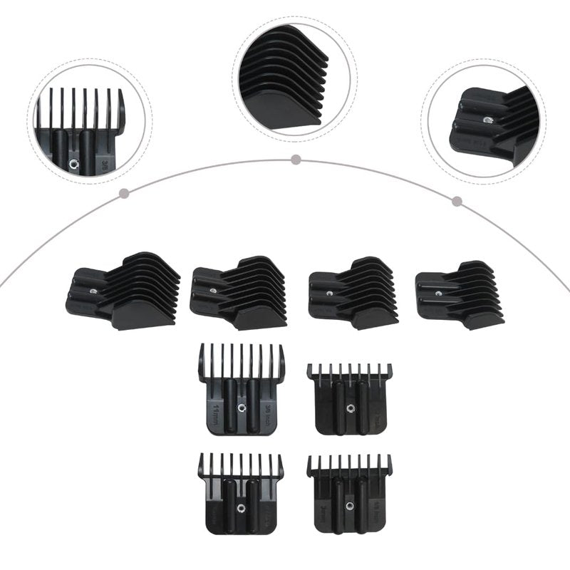 Upgraded 8 Sizes Trimmer Guards Set Compatible for Babyliss FX787G, FX787BN, FX787RG, FX787S, FX787GDB, FX726, FX797,Multiple Sizes w/Metal Spring Clip